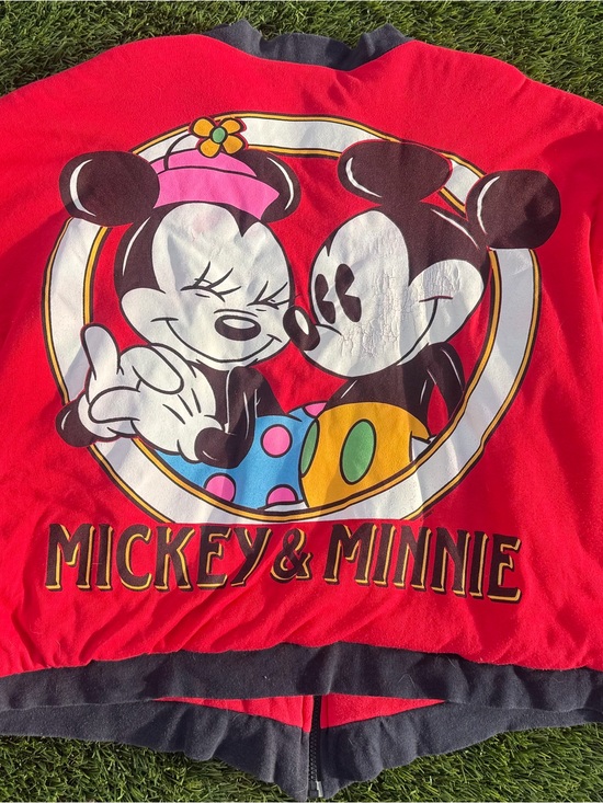 Disney Jackets & Blazers - Disney Red Crewneck with Black Trim